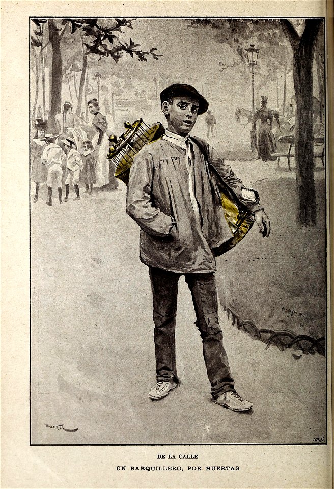 1899-01-21, Blanco y Negro, Un barquillero, Huertas