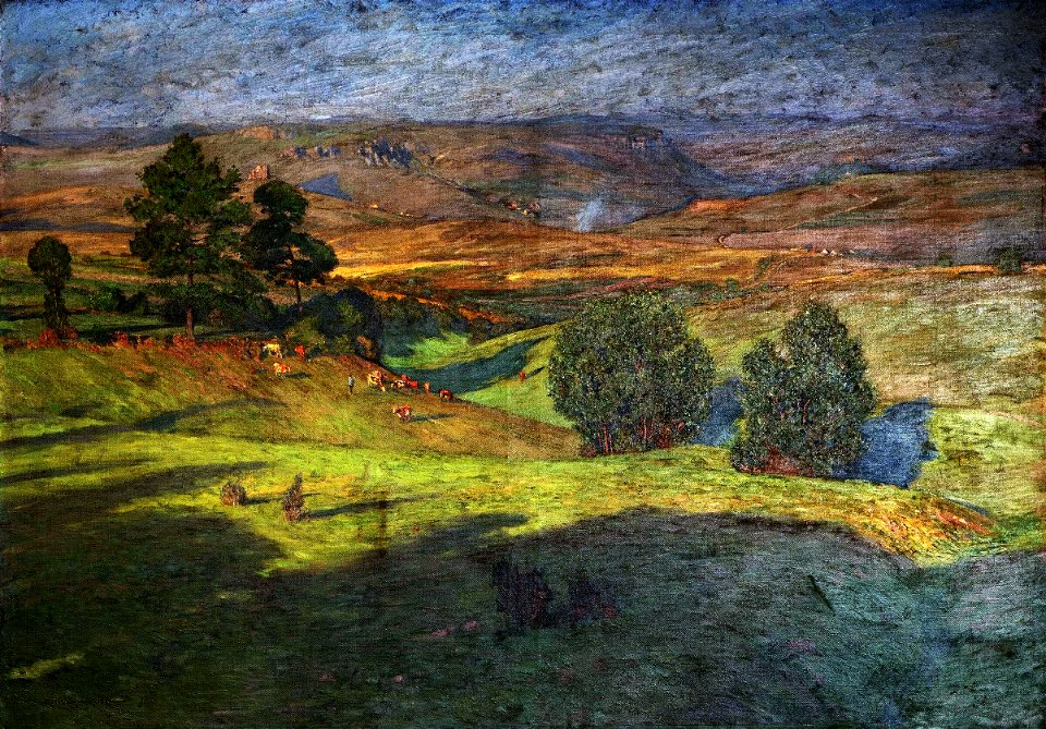 Volkmann Upland landscape at sunset