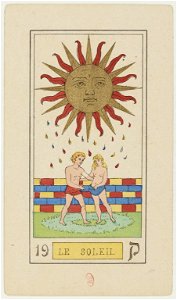 19 Le Soleil, Oswald Wirth Tarot Deck 1889 BnF
