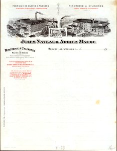 1900 circa Jules Naveau & Adrian Maure Beuvry les Orchies gravure Imp. B. Arnaud