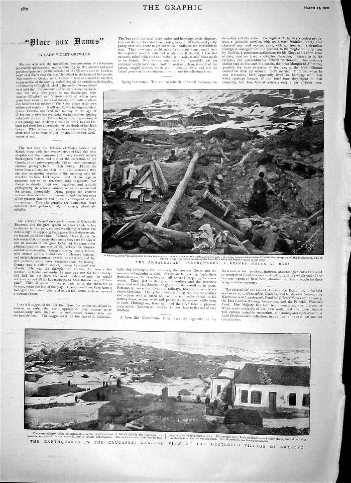 1900 Earthquakes Caucasus Arakovo Baku Phelps Yeomanry