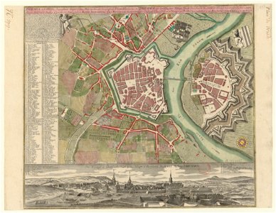 18th century map of Dresden