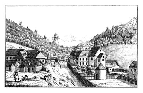 190 Mürzsteg bei Neuberg - J.F.Kaiser Lithografirte Ansichten der Steiermark 1830