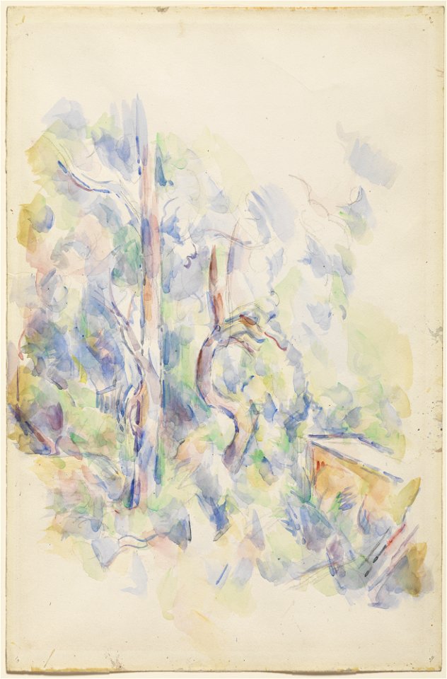 1900, Cézanne, Trees and Cistern in the Park of Château Noir