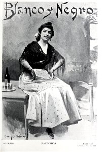 1900-02-03, Blanco y Negro, Manzanilla, Estevan. Free illustration for personal and commercial use.