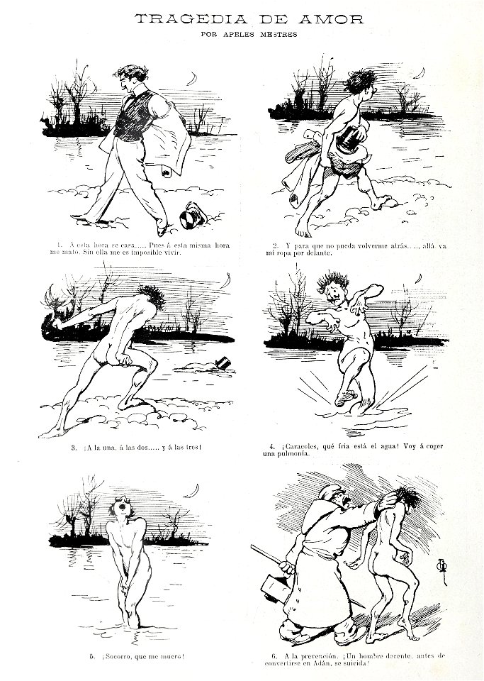 1900-03-10, Blanco y Negro, Tragedia de amor, Apeles Mestres