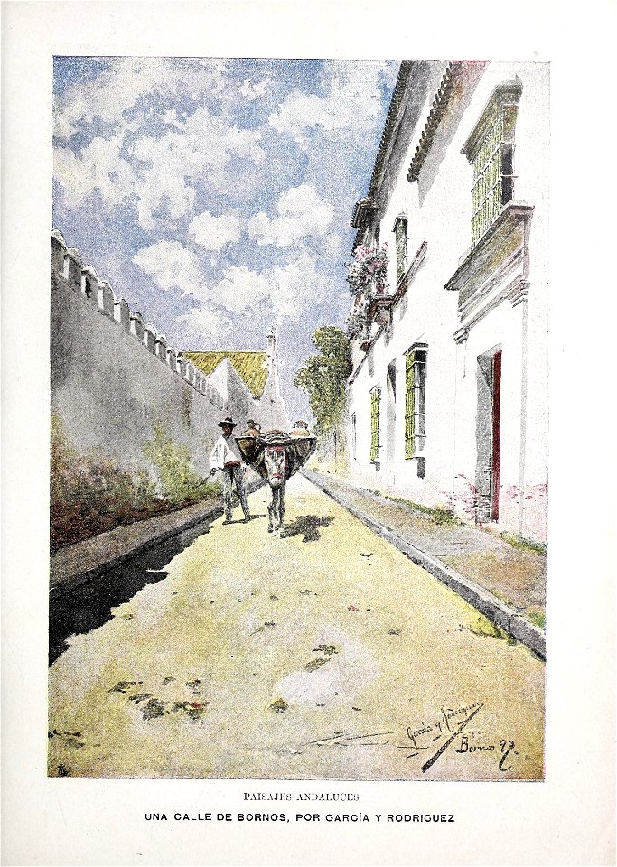 1900-01-13, Blanco y Negro, Paisajes andaluces, Una calle de Bornos, García y Rodríguez