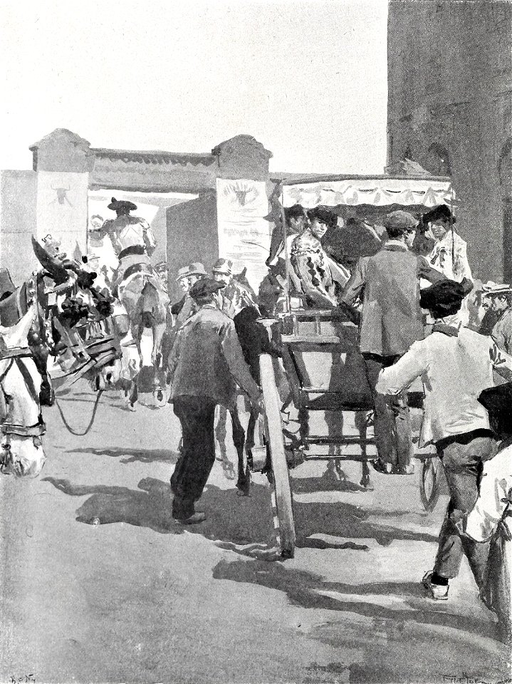 1900-04-21, Blanco y Negro, El coche de los toreros, Huertas (cropped)