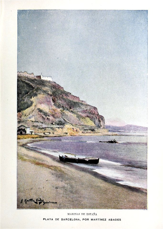 1900-03-17, Blanco y Negro, Marinas de España, Playa de Barcelona, Martínez Abades
