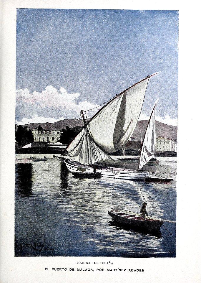 1900-01-20, Blanco y Negro, Marinas de España, El puerto de Málaga, Martínez Abades