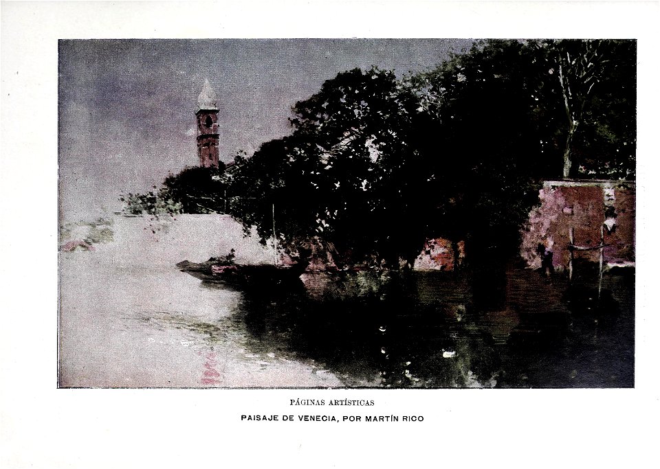 1900-01-27, Blanco y Negro, Paisaje de Venecia, Martín Rico