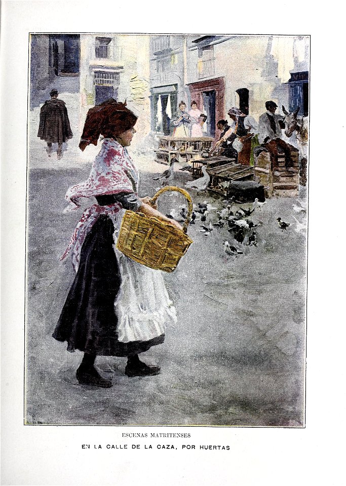 1900-03-24, Blanco y Negro, Escenas matritenses, En la calle de la caza, Huertas