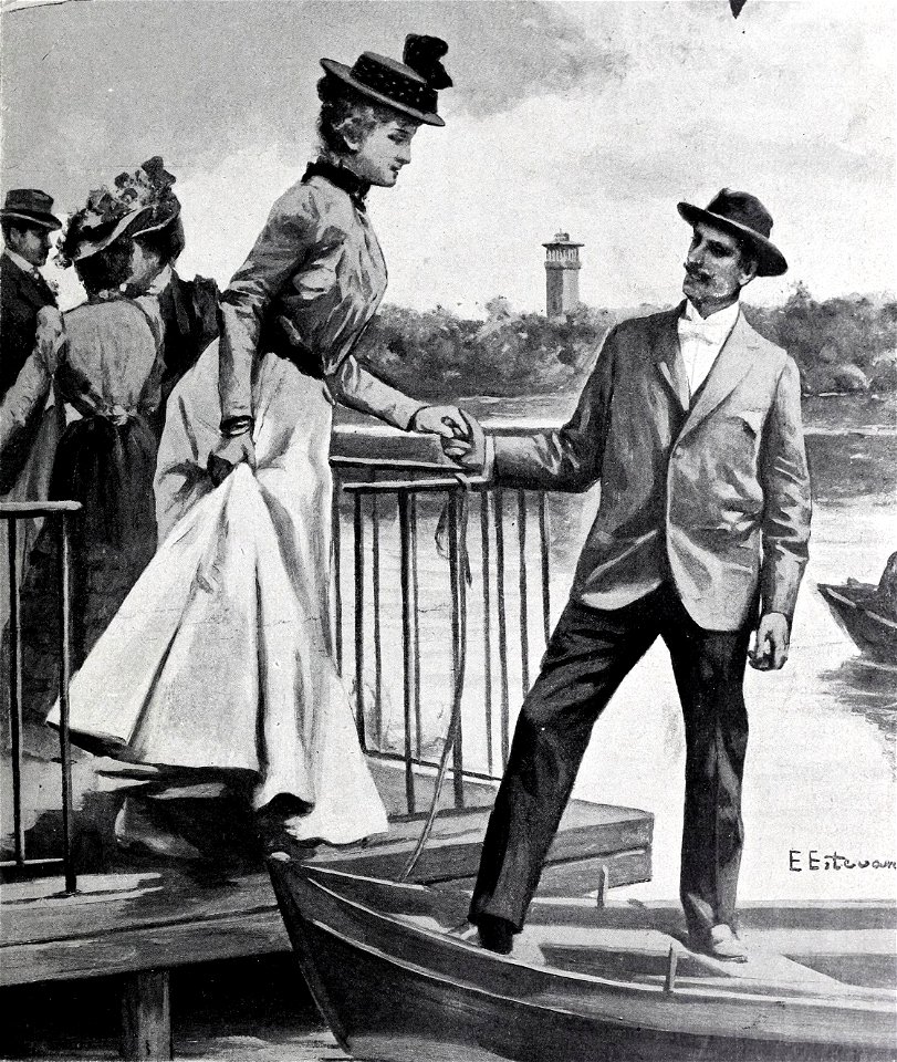1900-04-07, Blanco y Negro, En el Retiro, Sport de primavera, Estevan (cropped)