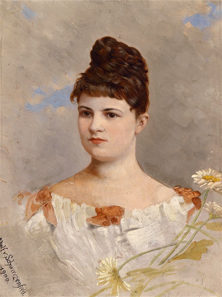 Adolf von Schwarzenfeld Bildnis Ottilie Schneitt von Schwarzenfeld 1900