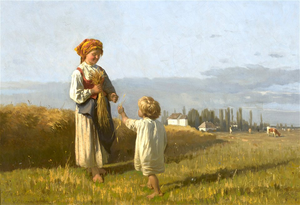Władysław Szerner - Zbieranie kłosów