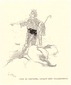 1901, Au pays de Don Quichotte, Type de chevrier, croqué près Villahermosa, Vierge