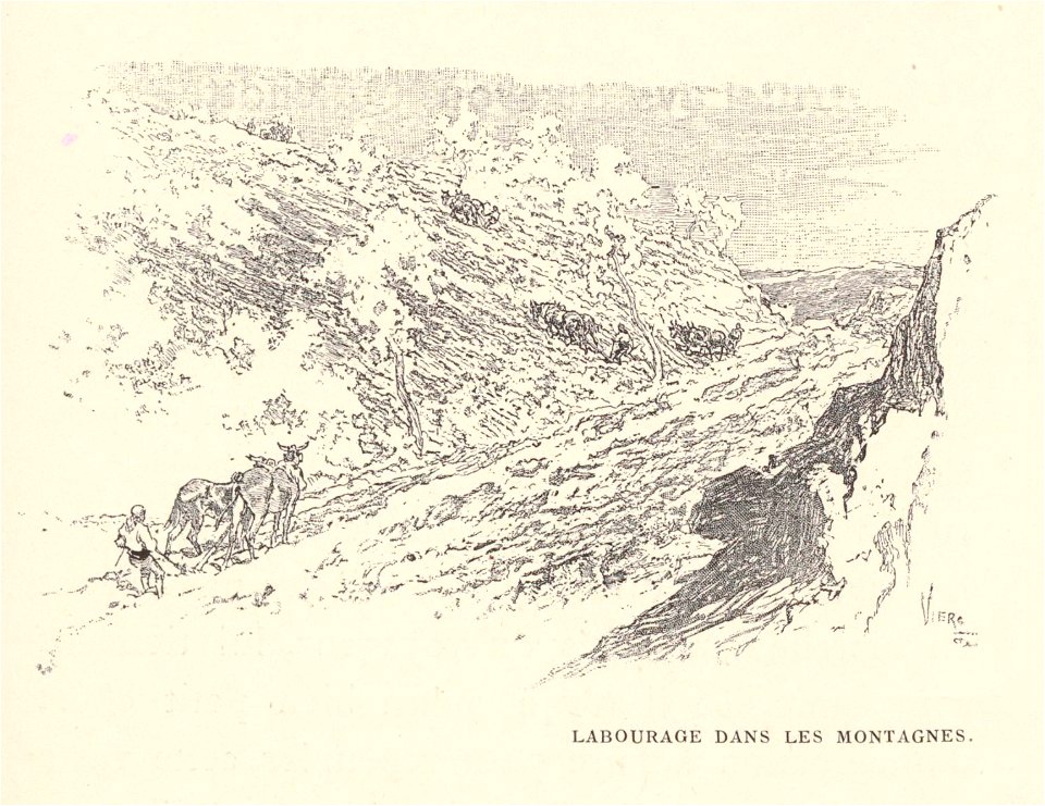 1901, Au pays de Don Quichotte, Labourage dans les montagnes, Vierge