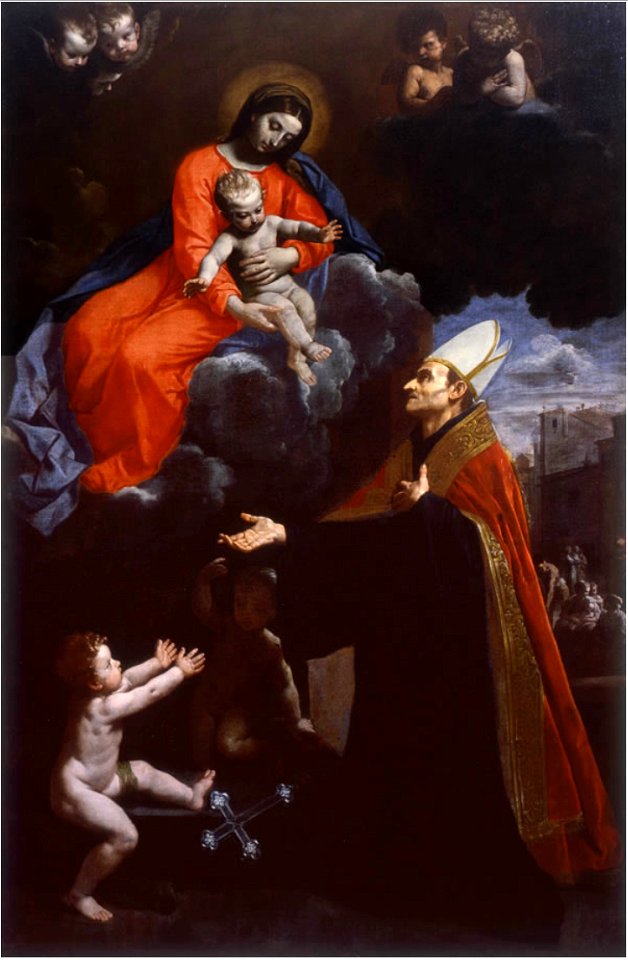 Simone Cantarini - Saint Thomas of Villanova