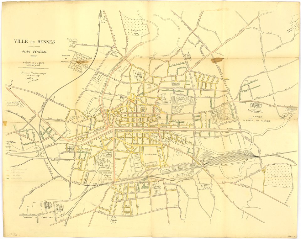 1Fi108 Plan de Rennes 1914