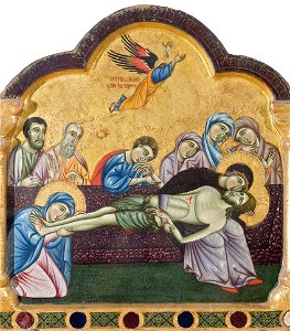 2 Master of Saint Francis, Double-sided Polyptych. Lamentation. c.1272. National Gallery of Umbria, Perugia