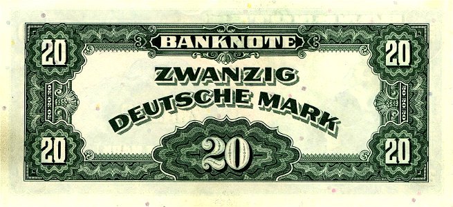 20 DM Serie1 Ausgabe1 Rueckseite