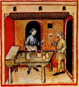 20-alimenti, vino rosso,Taccuino Sanitatis, Casanatense 4182