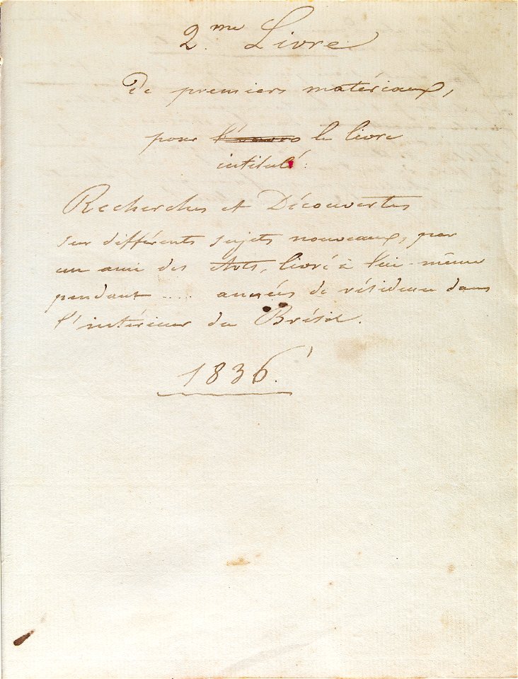 2.me Livre de premiers matériaux..., abertura, do acervo do Instituto Hercule Florence