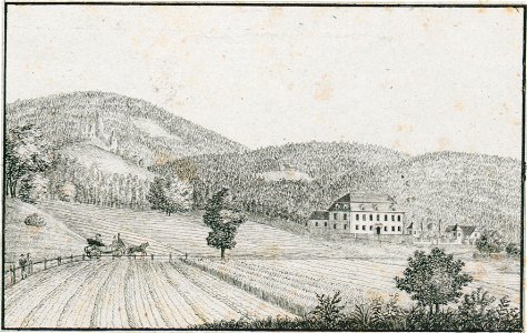 201 Schloss Neuhaus, Novigrad, Doberna - J.F.Kaiser Lithografirte Ansichten der Steiermark 1830 (2)
