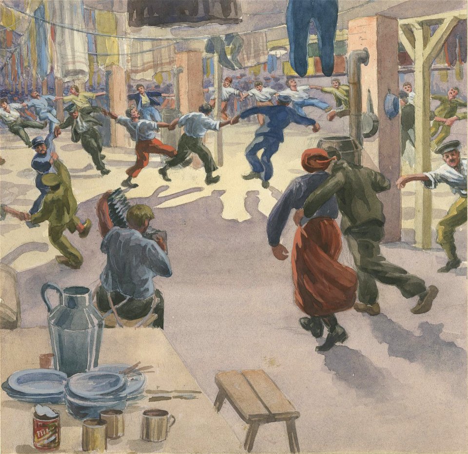 Arthur Nantel-CHRISTMAS EVE IN GIESSEN CAMP (CWM 19710261-0493)
