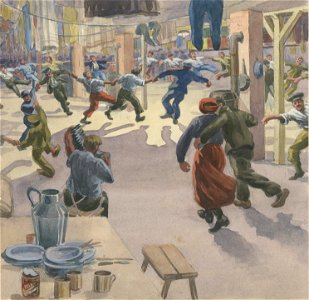 Arthur Nantel-CHRISTMAS EVE IN GIESSEN CAMP (CWM 19710261-0493)