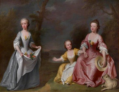 Arthur Pond (1701-1758) (attributed to) - Conversation Piece of Sarah Selman (b.1733), and Helena Selman (b.1735), with One of Their Dighton Cousins - 1441557 - National Trust