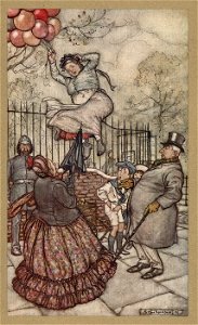Arthur Rackham Peter Pan in Kensington Gardens illustration