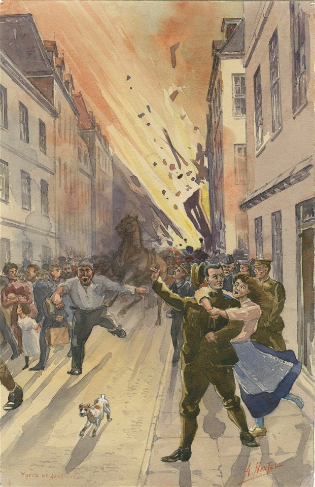 Arthur Nantel-PANIC IN YPRES APRIL 1915 (CWM 19710261-0502)
