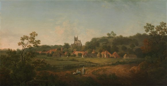 Arthur Nelson - A Distant View of Hythe Village and Church, Kent - Google Art Project