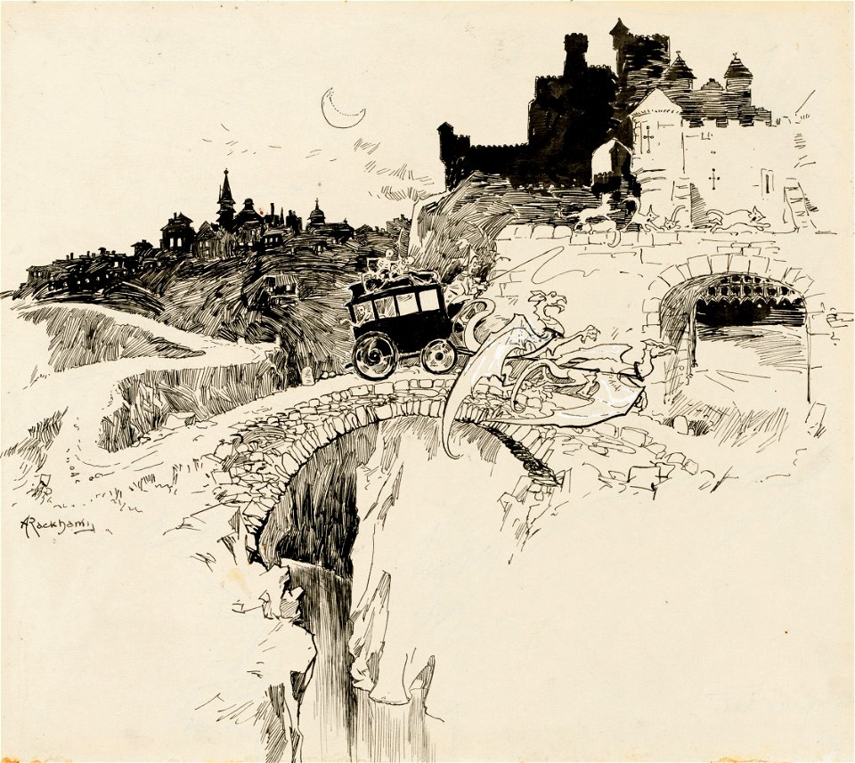 Arthur rackham the entrance to the witches castle 034000)
