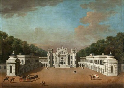 Arthur Pond (1701-1758) - View of the North (Entrance) Front of Seaton Delaval Hall - 1276688 - National Trust