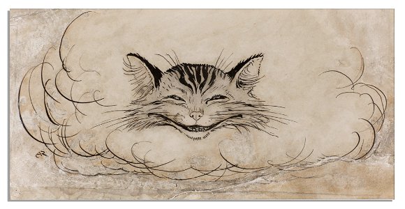 Arthur Rackham Cheshire Cat. Free illustration for personal and commercial use.