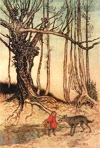 Arthur Rackham Little Red Riding Hood+. Free illustration for personal and commercial use.