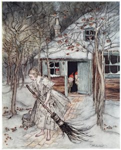Arthur Rackham The Three Little Men in the Wood. Free illustration for personal and commercial use.