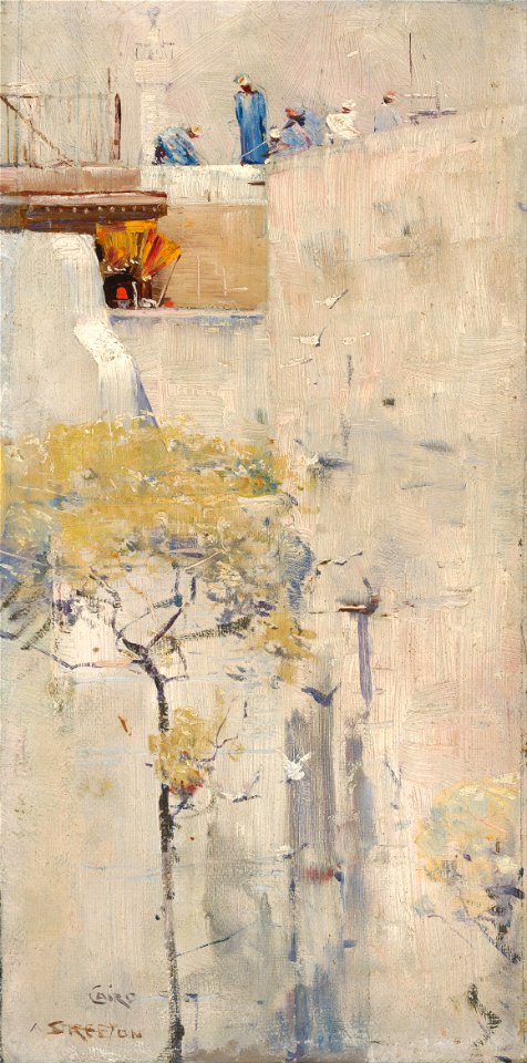 Arthur Streeton - (House builders, Cairo) - Google Art Project