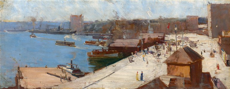 Arthur Streeton - Circular Quay - Google Art Project