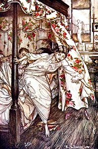 Arthur Rackham cat transformed