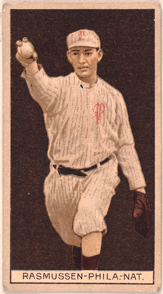 Arthur Rasmussen, Philadelphia Phillies, baseball card portrait LCCN2008677927
