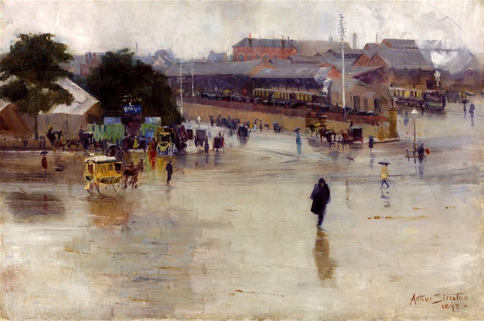 Arthur Streeton - The railway station, Redfern - Google Art Project