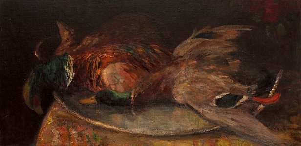 Arthur Verona - Natura moarta cu fazan si rata salbatica