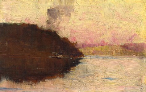 Arthur Streeton - (The Point, sunset) - Google Art Project. Free illustration for personal and commercial use.