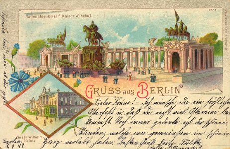 Berlin, Mitte, Nationaldenkmal Kaiser Wilhelm I, 1899