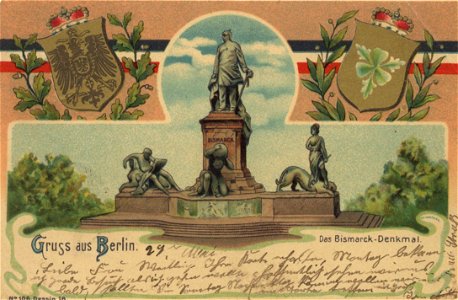 Berlin, Tiergarten, Bismarck-Nationaldenkmal, 1902a