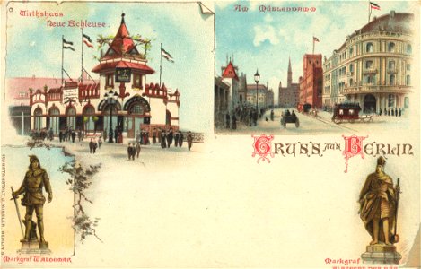 Berlin, Mitte, Berlin - Wirtshaus Neue Schleuse; Am Mühlendamm (Zeno Ansichtskarten)