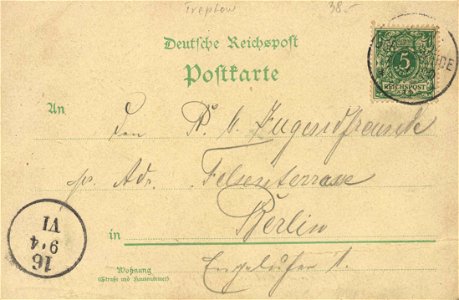 Berlin, Treptow, Berlin - Niederschöneweide, Restaurant Ostend (2) (back) (Zeno Ansichtskarten)